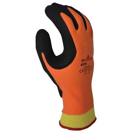 SHOWA Insulated Gloves, L, Orange 406L-08.RT